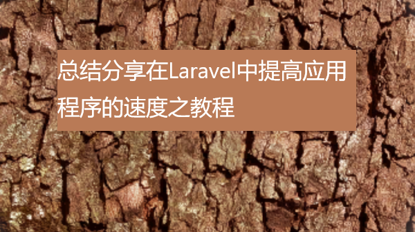 总结分享在Laravel中提高应用程序的速度之教程