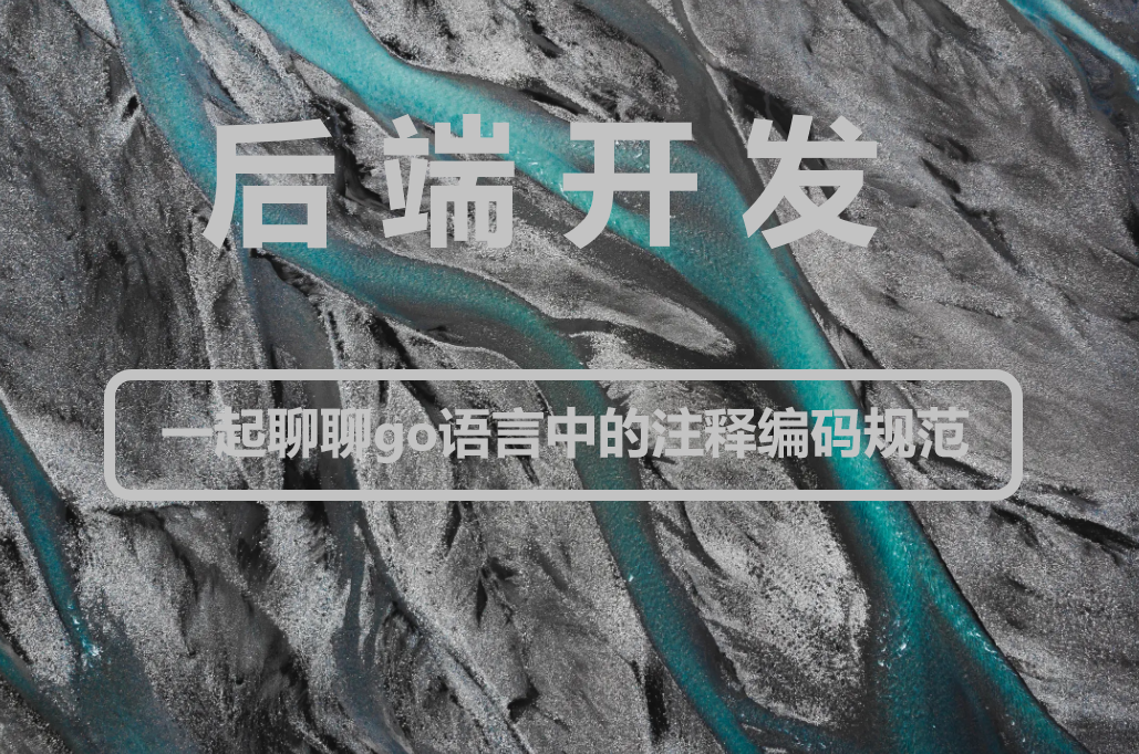 一起聊聊go语言中的注释编码规范