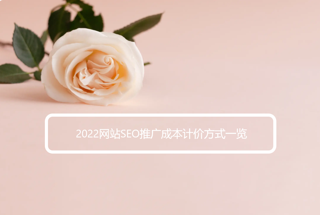 2022网站SEO推广成本计价方式一览