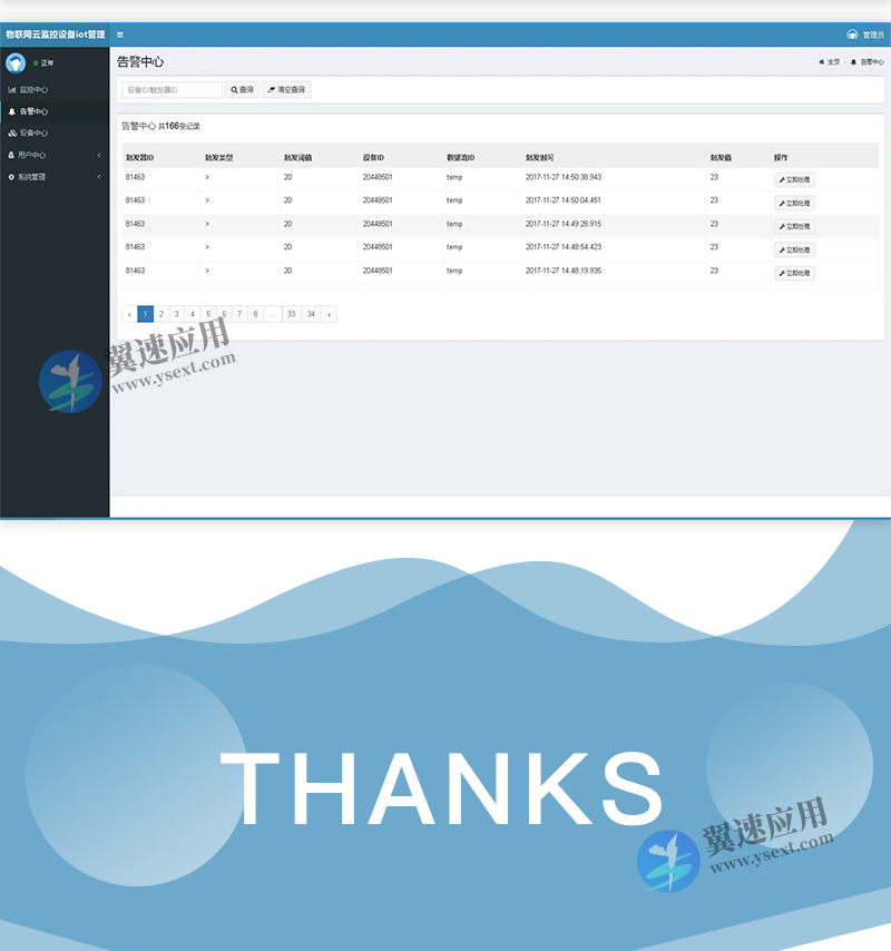 物联网平台云监控WEB设备iot管理后台源码
