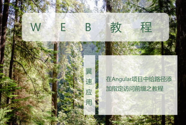 在Angular项目中给路径添加指定访问前缀之教程