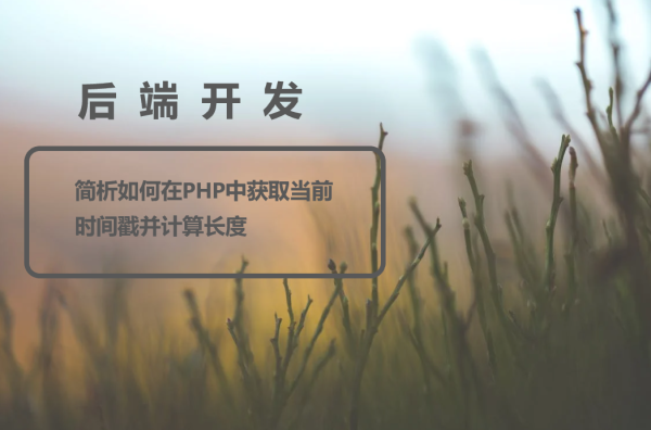  简析如何在PHP中获取当前时间戳并计算长度