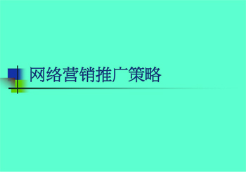 网络营销推广时公司需了解的策略