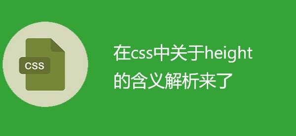 在css中关于height的含义解析来了