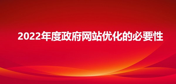 2022年度政府网站优化的必要性，一起看看