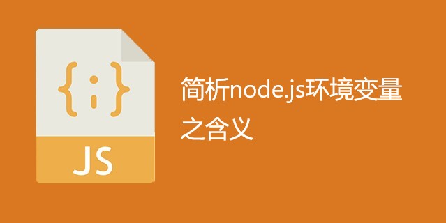 简析node.js环境变量之含义