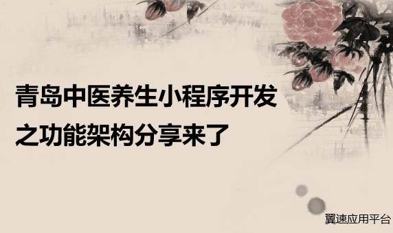 青岛中医养生小程序开发之功能架构分享来了