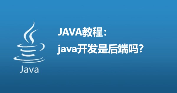 JAVA教程：java开发是后端吗？